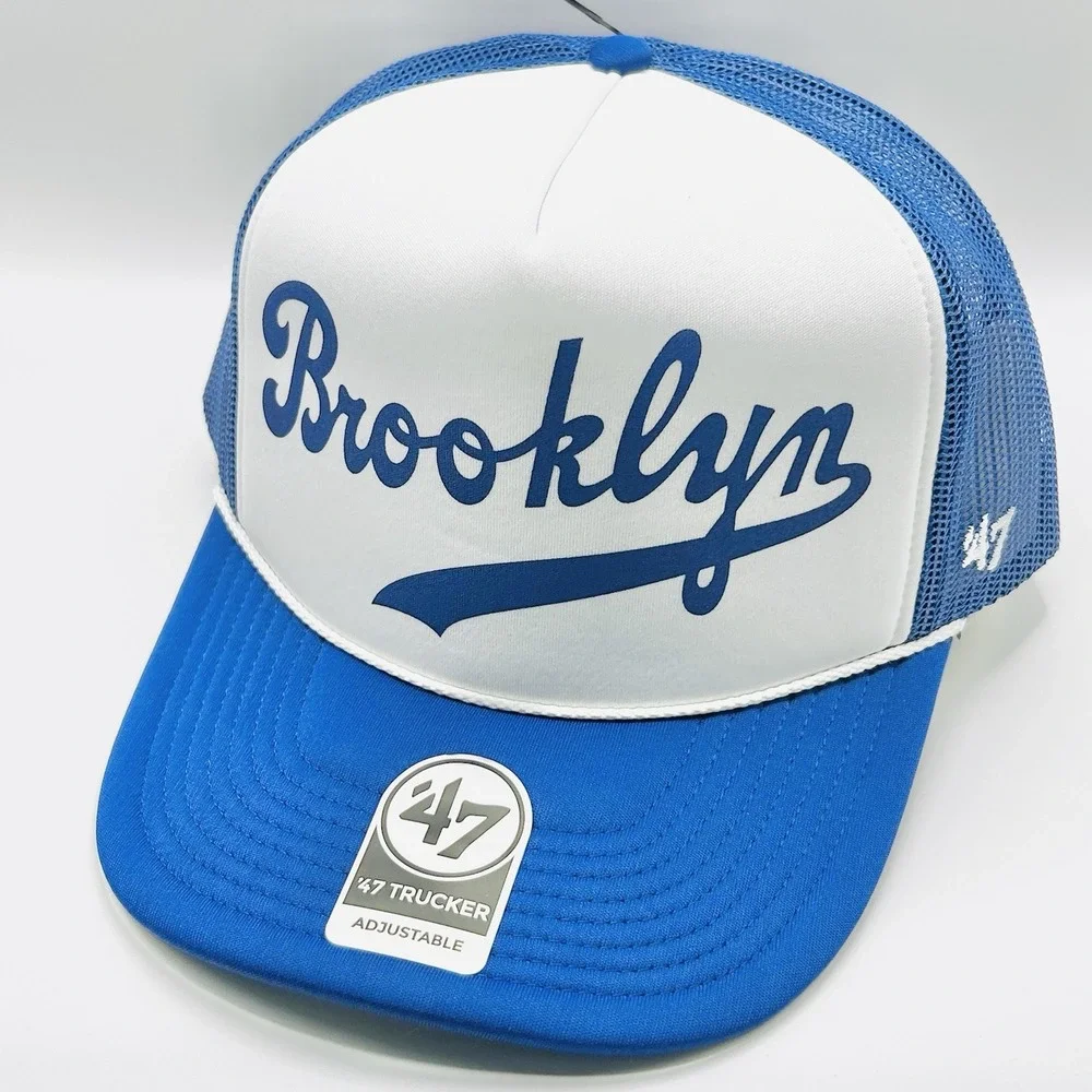 Brooklyn Dodgers Los Angeles '47 Brand Script Foam Trucker Hat Cap Snapback MLB